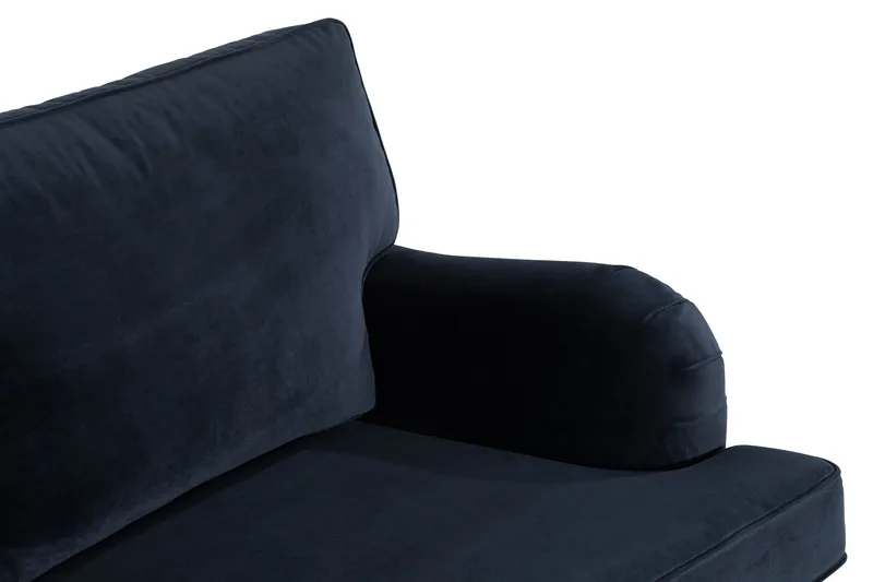 Howard soffa utan divan & schäslong Bloomington Howard Classic Sammetssoffa 3-sits Vera 4, Blå Sammet - Möbler - Vardagsrum - Soffor - 3-sits soffor