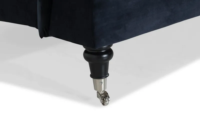 Howard soffa utan divan & schäslong Bloomington Howard Classic Sammetssoffa 3-sits Vera 4, Blå Sammet - Möbler - Vardagsrum - Soffor - 3-sits soffor