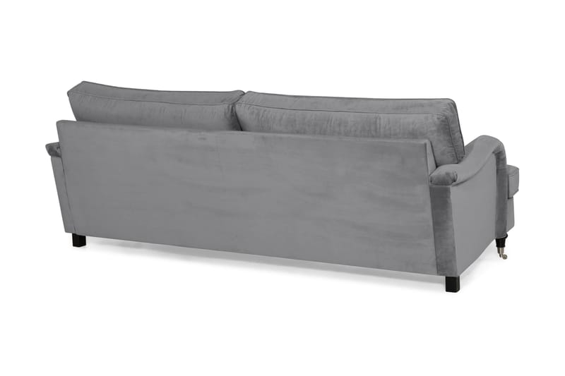 Howard soffa utan divan & schäslong Bloomington Howard Classic Sammetssoffa 3,5-sits Vera 2, Grå Sammet - Möbler - Vardagsrum - Soffor - 3-sits soffor
