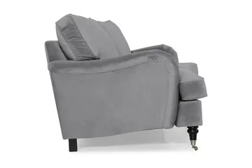 Howard soffa utan divan & schäslong Bloomington Howard Classic Sammetssoffa 3,5-sits Vera 2, Grå Sammet - Möbler - Vardagsrum - Soffor - 3-sits soffor