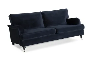 Howard soffa utan divan & schäslong Bloomington Howard Classic Sammetssoffa 3,5-sits Vera 4, Blå Sammet - Möbler - Vardagsrum - Soffor - 3-sits soffor