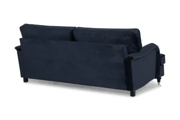 Howard soffa utan divan & schäslong Bloomington Howard Classic Sammetssoffa 3,5-sits Vera 4, Blå Sammet - Möbler - Vardagsrum - Soffor - 3-sits soffor