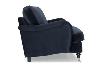 Howard soffa utan divan & schäslong Bloomington Howard Classic Sammetssoffa 3,5-sits Vera 4, Blå Sammet - Möbler - Vardagsrum - Soffor - 3-sits soffor