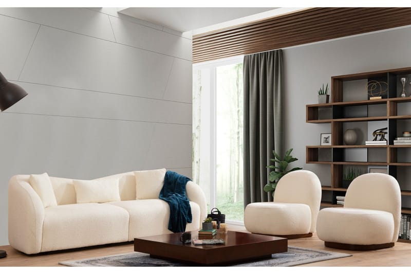 Hungirr Soffa 3-sits - Beige|Bouclé - Möbler - Vardagsrum - Soffor - 3-sits soffor