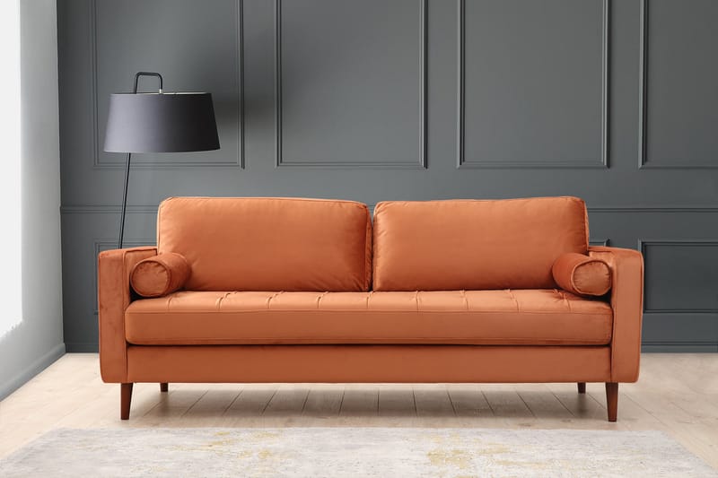 HUOWOOD Soffa 3-sits Orange - Möbler - Vardagsrum - Soffor - 3-sits soffor
