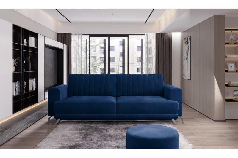 Jalissia 3-sits Soffa - Blå - Möbler - Vardagsrum - Soffor - 3-sits soffor