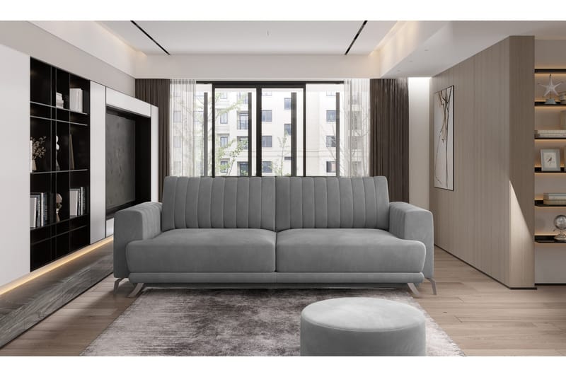 Jalissia 3-sits Soffa - Grå - Möbler - Vardagsrum - Soffor - 3-sits soffor