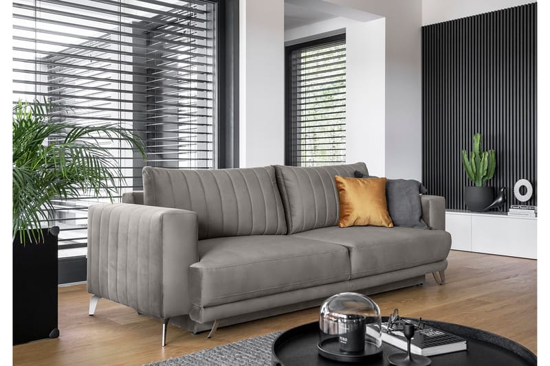 Jalissia 3-sits Soffa - Grå - Möbler - Vardagsrum - Soffor - 3-sits soffor