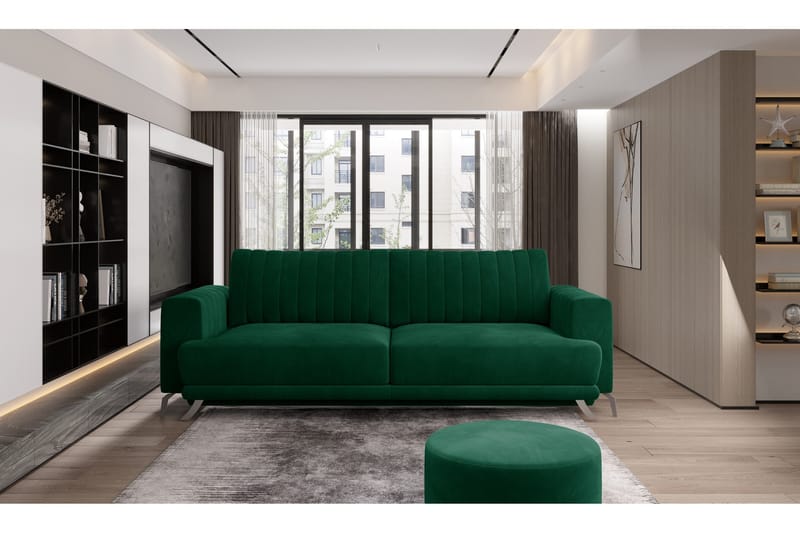 Jalissia 3-sits Soffa, Grön