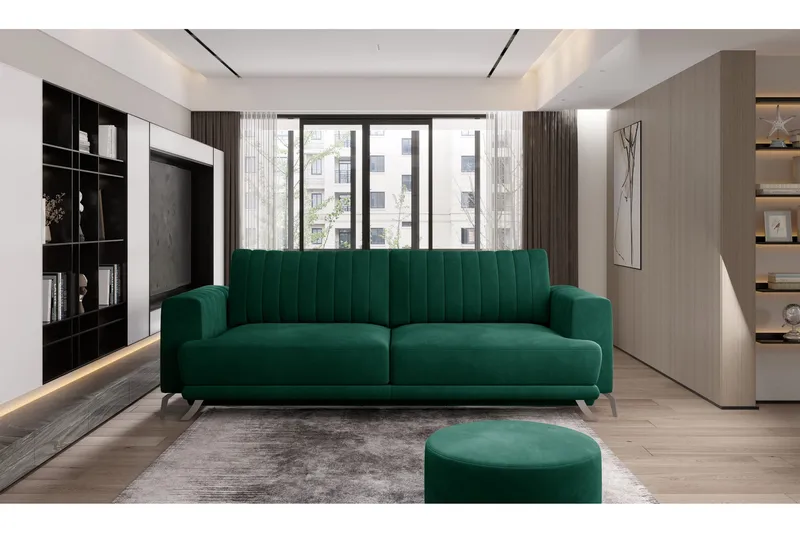 Jalissia 3-sits Soffa - Grön - Möbler - Vardagsrum - Soffor - 3-sits soffor