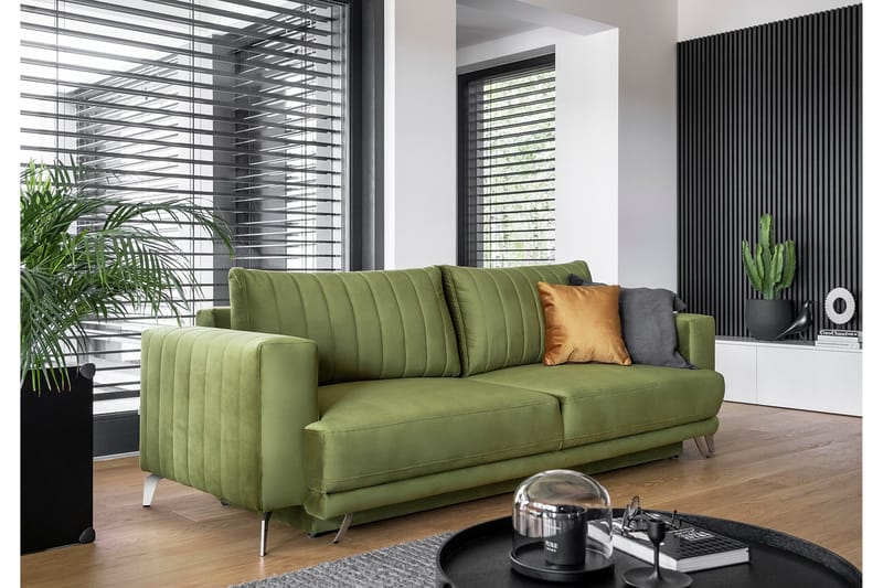 Jalissia 3-sits Soffa - Ljusgrön - Möbler - Vardagsrum - Soffor - 3-sits soffor