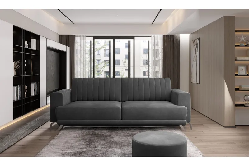 Jalissia 3-sits Soffa, Mörkgrå
