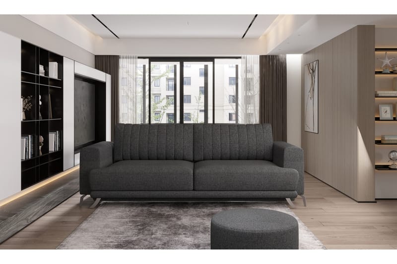 Jalissia 3-sits Soffa - Mörkgrå - Möbler - Vardagsrum - Soffor - 3-sits soffor