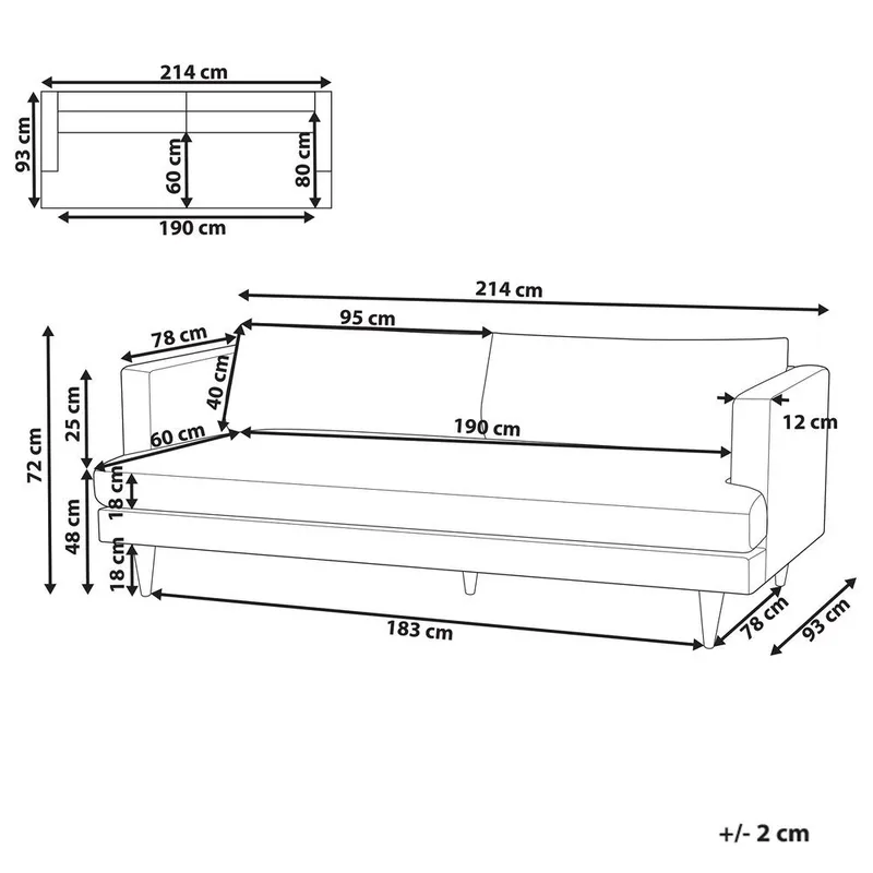 3-sits soffa Jarpen - Beige, mörkt trä - Möbler - Vardagsrum - Soffor - 3-sits soffor
