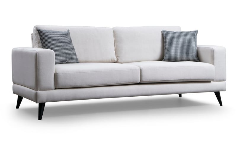 JENNAWAY 3-sits Soffa Beige/Svart - Möbler - Vardagsrum - Soffor - 3-sits soffor