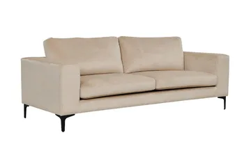 Johana 3-sits Sammetssoffa - Beige - Möbler - Vardagsrum - Soffor - 3-sits soffor