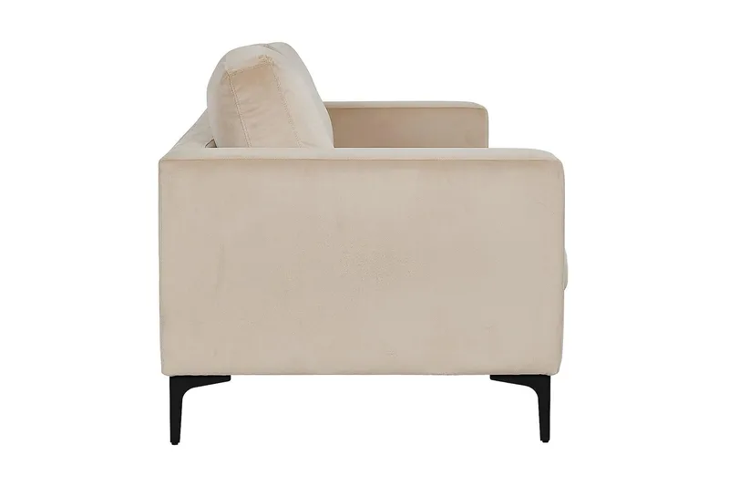 Johana 3-sits Sammetssoffa - Beige - Möbler - Vardagsrum - Soffor - 3-sits soffor