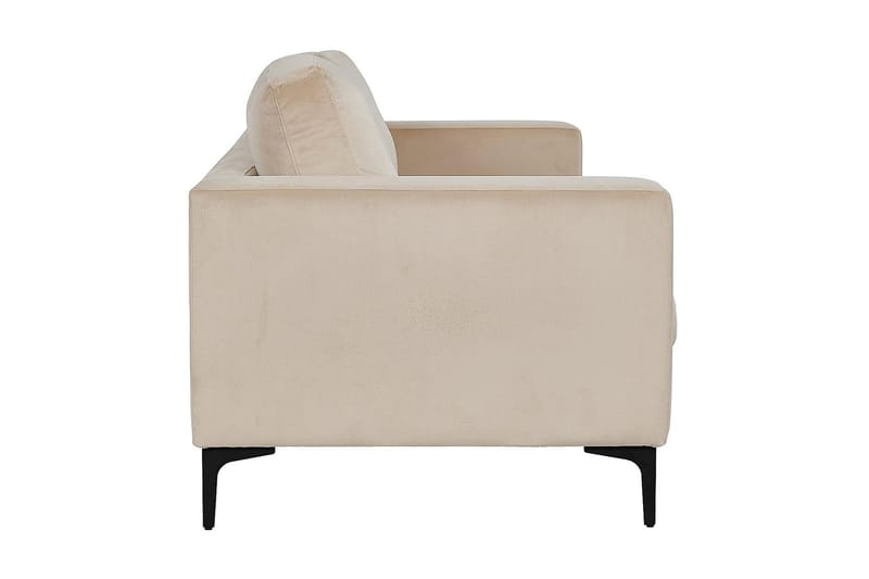 Johana 3-sits Sammetssoffa - Beige - Möbler - Vardagsrum - Soffor - 3-sits soffor