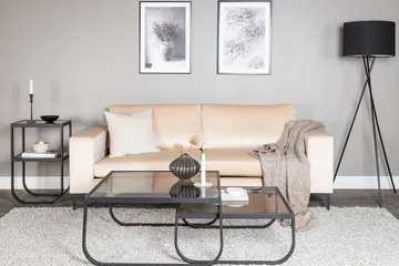 Johana 3-sits Sammetssoffa - Beige - Möbler - Vardagsrum - Soffor - 3-sits soffor