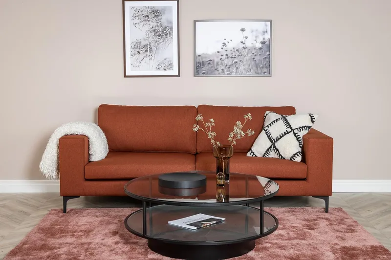 Johana 3-sits Soffa - Röd - Möbler - Vardagsrum - Soffor - 3-sits soffor