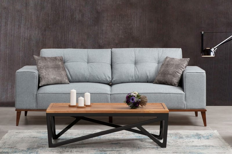 Jonnesha 3-Sits Soffa - Grå - Möbler - Vardagsrum - Soffor - 3-sits soffor