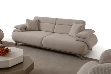 Kelnor 3-sits Soffa 246x81x97 cm - Beige - Möbler - Vardagsrum - Soffor - 3-sits soffor