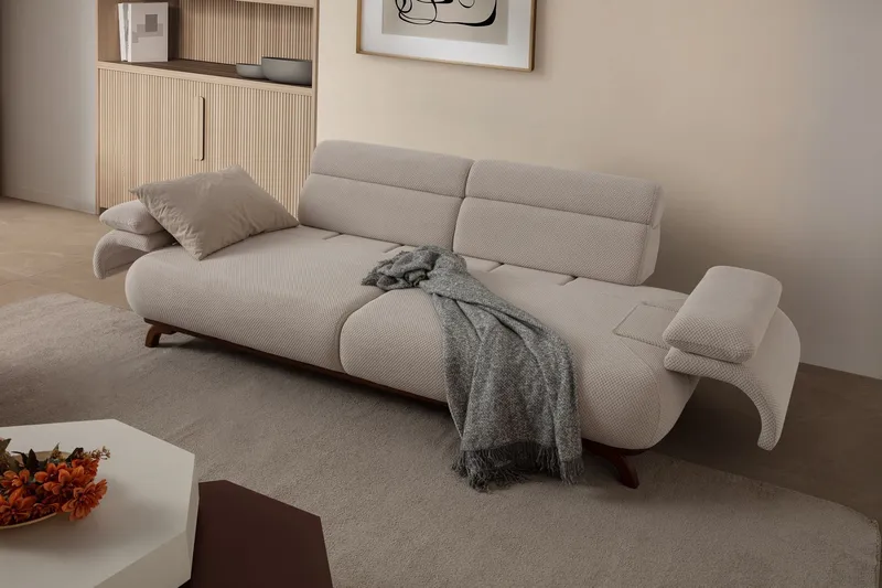 Kelnor 3-sits Soffa 246x81x97 cm - Beige - Möbler - Vardagsrum - Soffor - 3-sits soffor