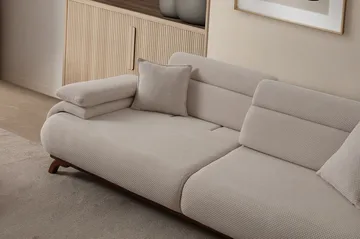 Kelnor 3-sits Soffa 246x81x97 cm - Beige - Möbler - Vardagsrum - Soffor - 3-sits soffor