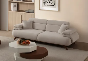 Kelnor 3-sits Soffa 246x81x97 cm - Beige - Möbler - Vardagsrum - Soffor - 3-sits soffor