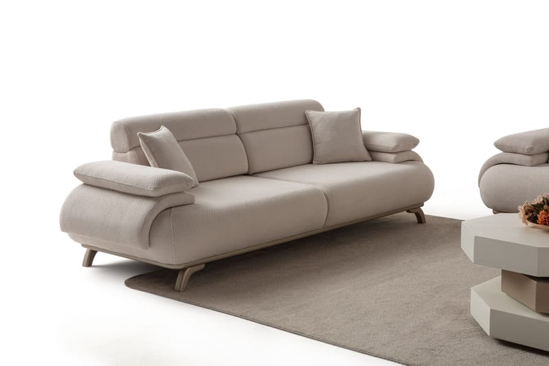 Kelnor 3-sits Soffa 246x81x97 cm - Beige - Möbler - Vardagsrum - Soffor - 3-sits soffor