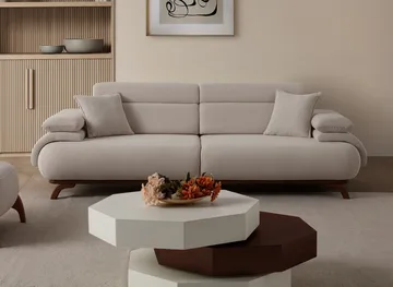 Kelnor 3-sits Soffa 246x81x97 cm - Beige - Möbler - Vardagsrum - Soffor - 3-sits soffor