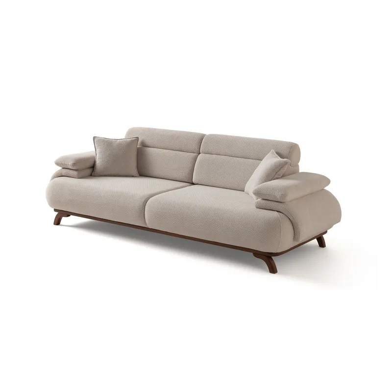Kelnor 3-sits Soffa 246x81x97 cm, Beige