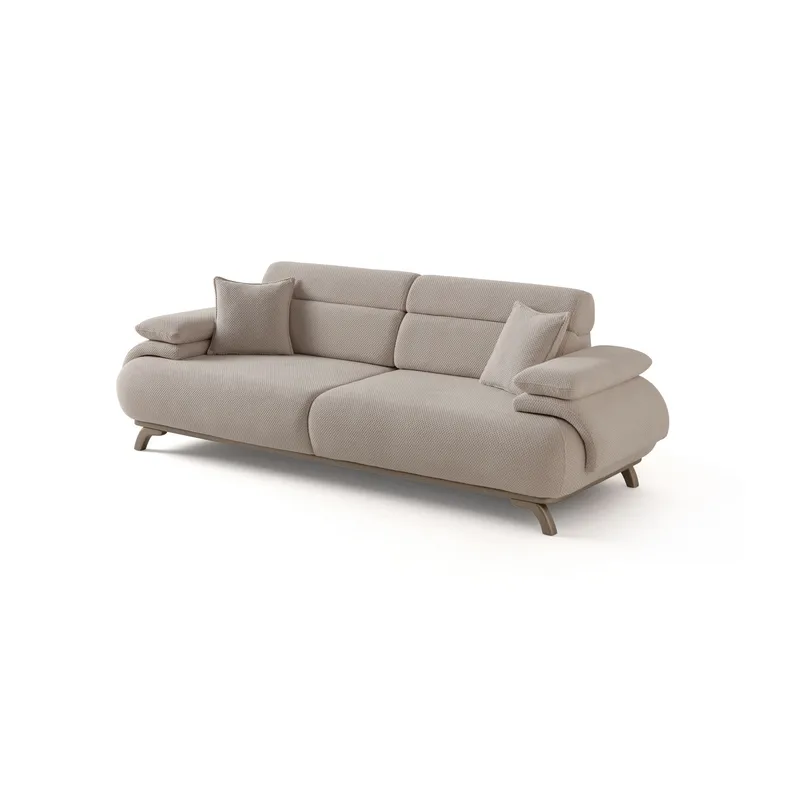 Kelnor 3-sits Soffa 246x81x97 cm, Beige