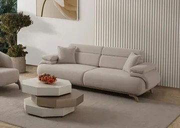 Kelnor 3-sits Soffa 246x81x97 cm - Beige - Möbler - Vardagsrum - Soffor - 3-sits soffor