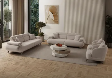 Kelnor 3-sits Soffa 246x81x97 cm - Beige - Möbler - Vardagsrum - Soffor - 3-sits soffor
