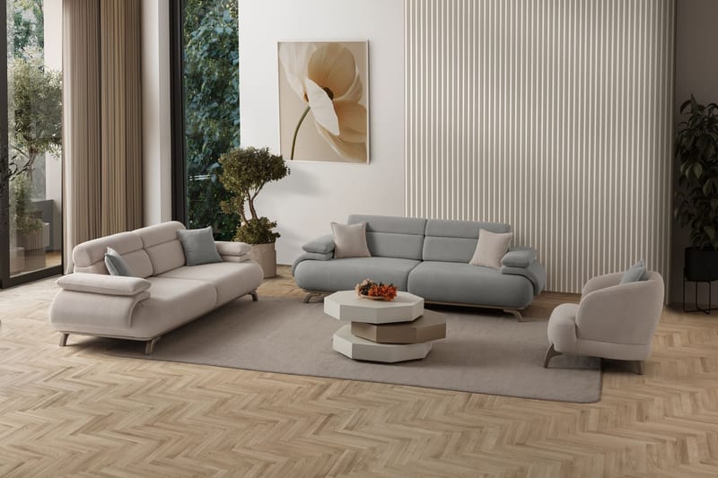 Kelnor 3-sits Soffa 246x81x97 cm - Grå - Möbler - Vardagsrum - Soffor - 3-sits soffor