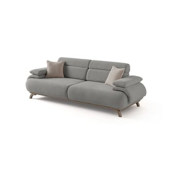 Kelnor 3-sits Soffa 246x81x97 cm - Grå - Möbler - Vardagsrum - Soffor - 3-sits soffor