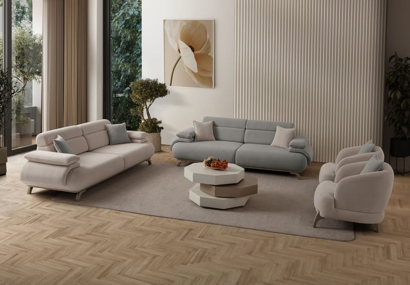 Kelnor 3-sits Soffa 246x81x97 cm - Grå - Möbler - Vardagsrum - Soffor - 3-sits soffor
