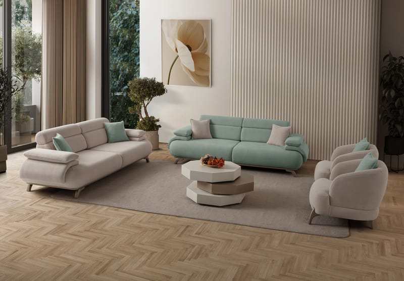Kelnor 3-sits Soffa 246x81x97 cm - Havsgrön - Möbler - Vardagsrum - Soffor - 3-sits soffor