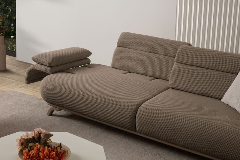 Kelnor 3-sits Soffa 246x81x97 cm - Jord - Möbler - Vardagsrum - Soffor - 3-sits soffor