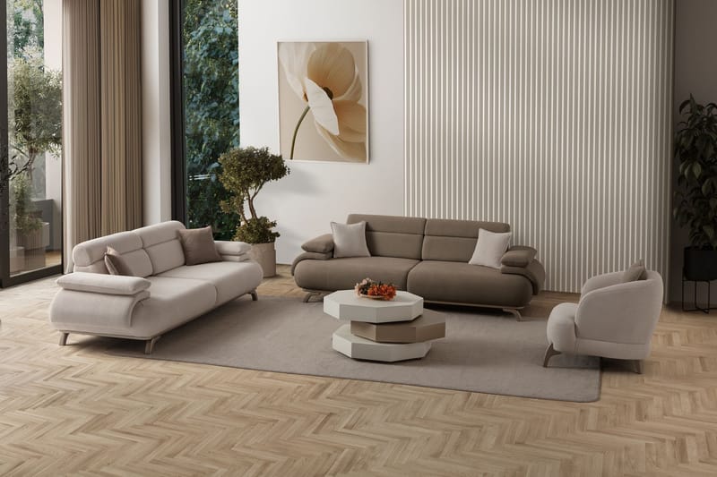 Kelnor 3-sits Soffa 246x81x97 cm - Jord - Möbler - Vardagsrum - Soffor - 3-sits soffor