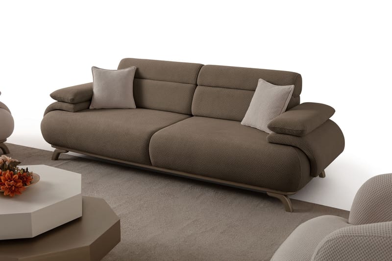 Kelnor 3-sits Soffa 246x81x97 cm - Jord - Möbler - Vardagsrum - Soffor - 3-sits soffor