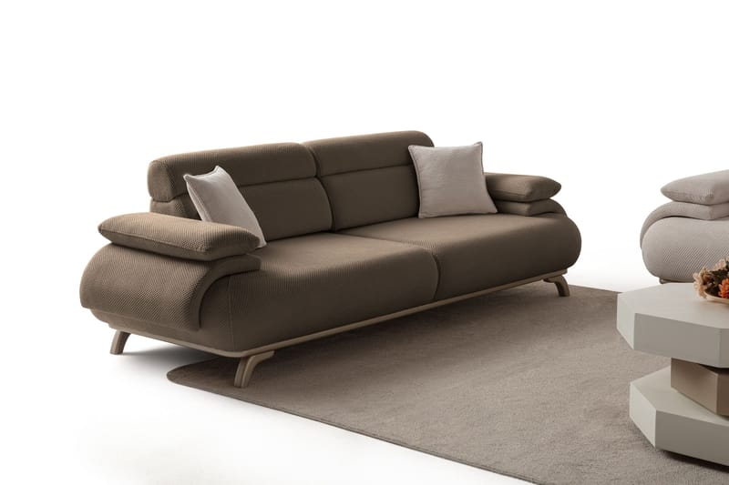 Kelnor 3-sits Soffa 246x81x97 cm - Jord - Möbler - Vardagsrum - Soffor - 3-sits soffor