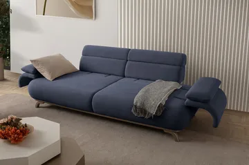 Kelnor 3-sits Soffa 246x81x97 cm - Marinblå - Möbler - Vardagsrum - Soffor - 3-sits soffor
