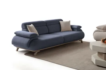 Kelnor 3-sits Soffa 246x81x97 cm - Marinblå - Möbler - Vardagsrum - Soffor - 3-sits soffor
