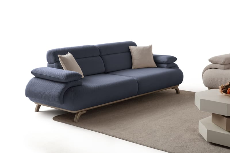 Kelnor 3-sits Soffa 246x81x97 cm - Marinblå - Möbler - Vardagsrum - Soffor - 3-sits soffor