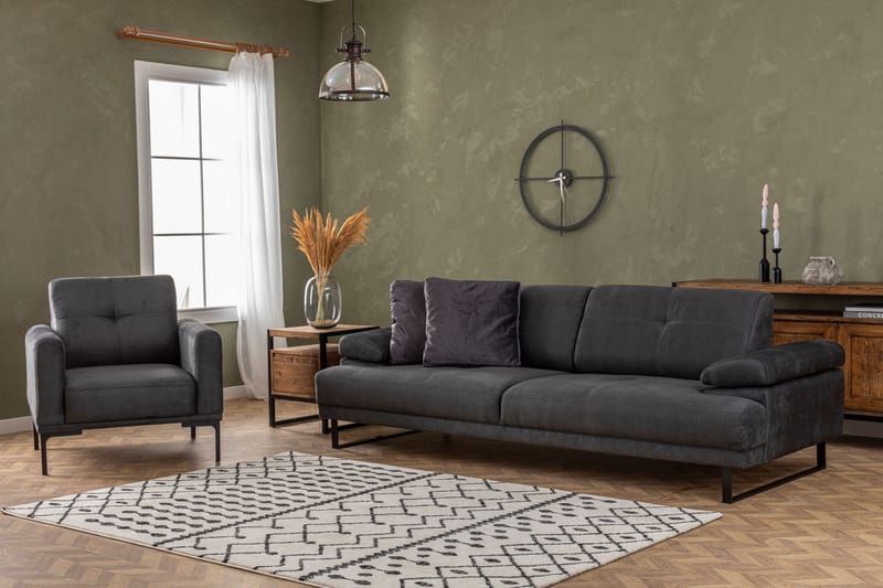 Kitimat Soffa 3-sits - Antracit - Möbler - Vardagsrum - Soffor - 3-sits soffor
