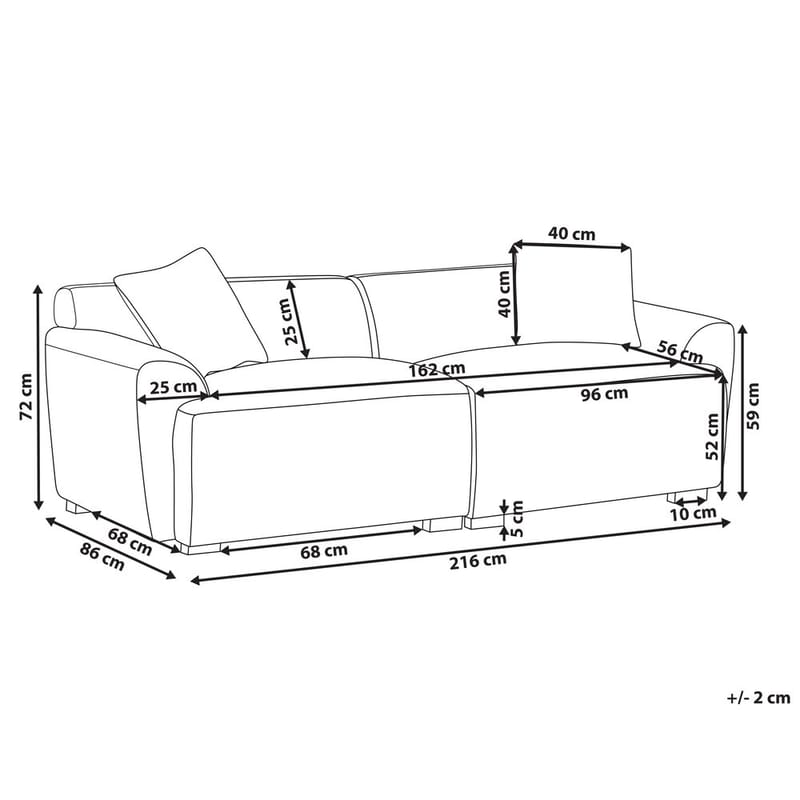 3-sits soffa Korio - Grå, svart - Möbler - Vardagsrum - Soffor - 3-sits soffor