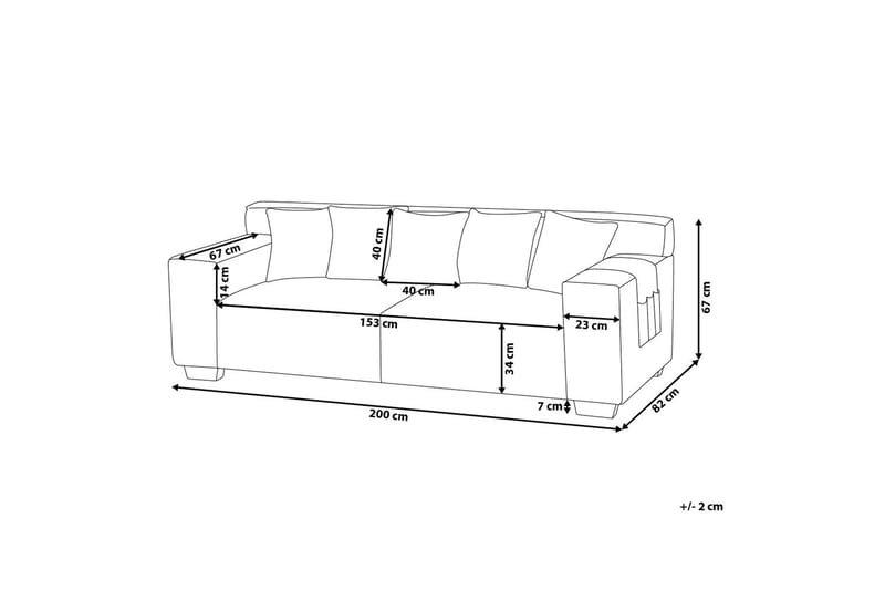 Lahall 3-sits Soffa - Mörkgrå - Möbler - Vardagsrum - Soffor - 3-sits soffor
