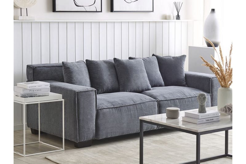 Lahall Manchestersoffa 200 cm - Grå - Möbler - Vardagsrum - Soffor - 3-sits soffor